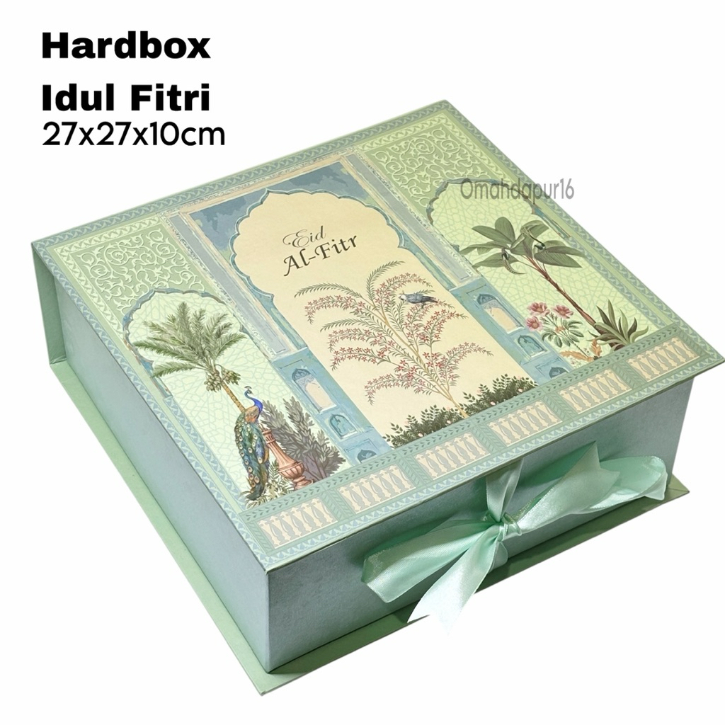 Hardbox Idul Fitri 27x27x10cm Hardbox buku pita Tebal | Box Hampers Idul Fitri Premium | Box Packing
