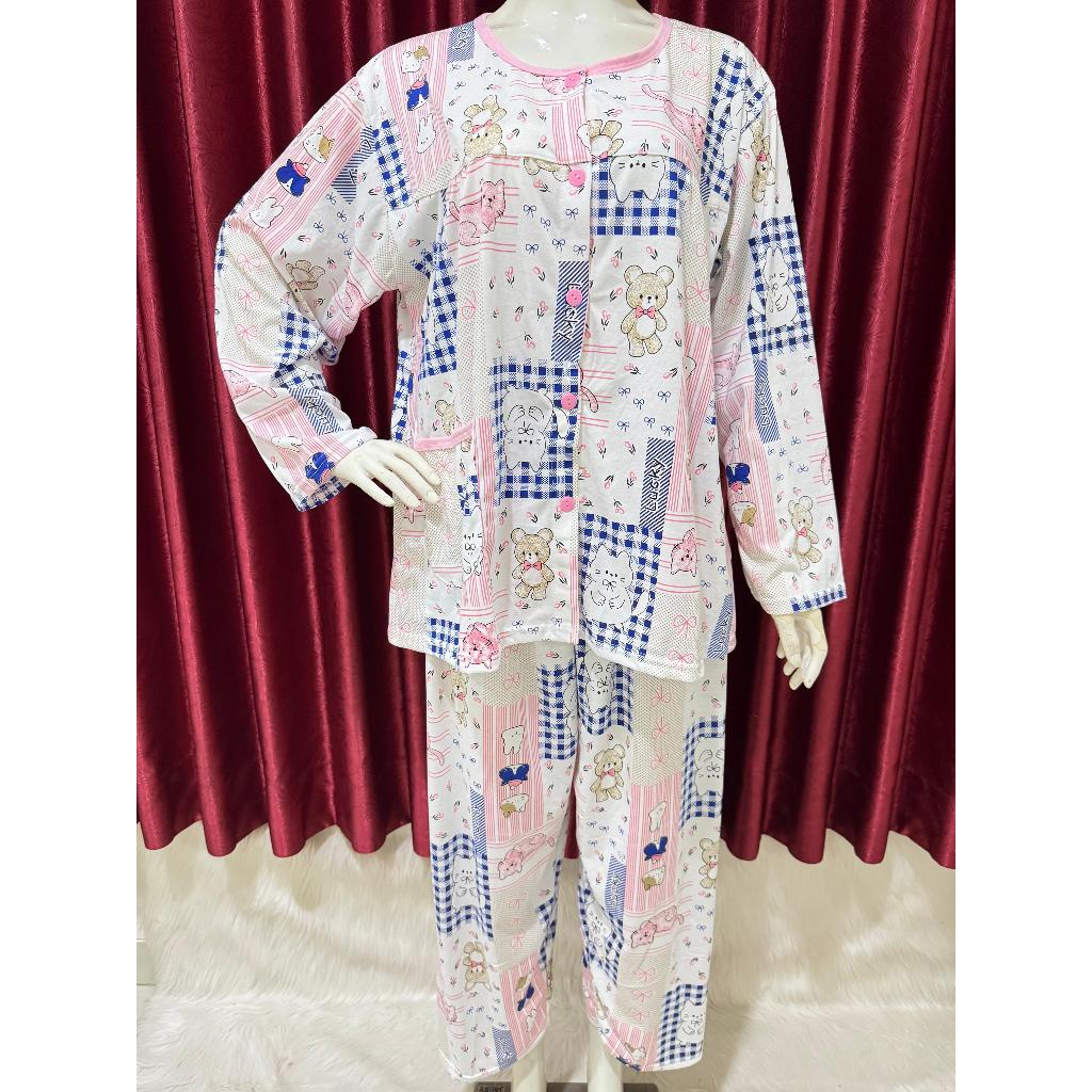Baju Tidur Wanita/Stelan PP XXXL BKH/Full Kancing Depan/K5 Super Jumbo