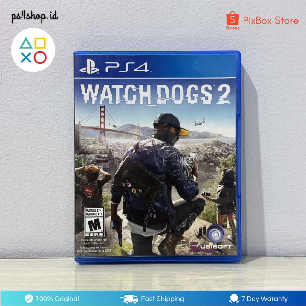 BD Kaset Watch Dogs 2 PS4 Bekas Second Ori Murah | WD 2 Game Hacker Open World Aksi Terseru PlayStat