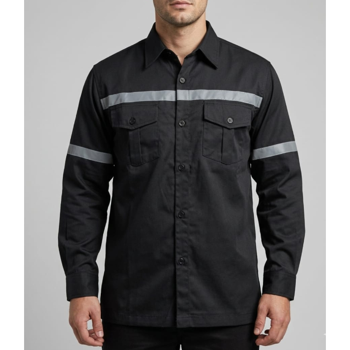 Kemeja Safety PDL Hitam