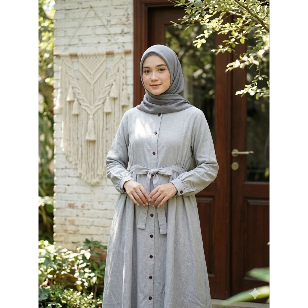 (Preloved) Gamis zanuba grey size M