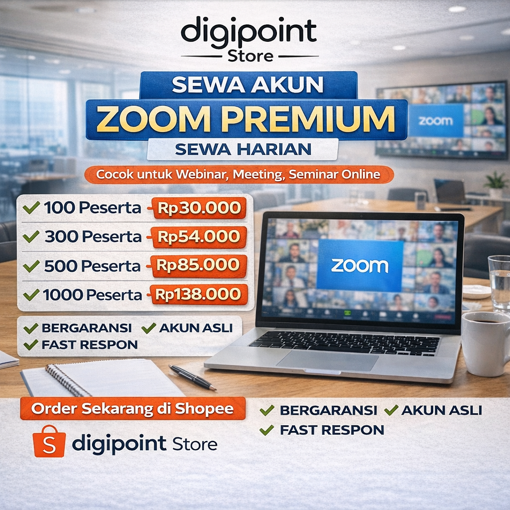 Sewa Zoom Meeting Premium 1 Hari