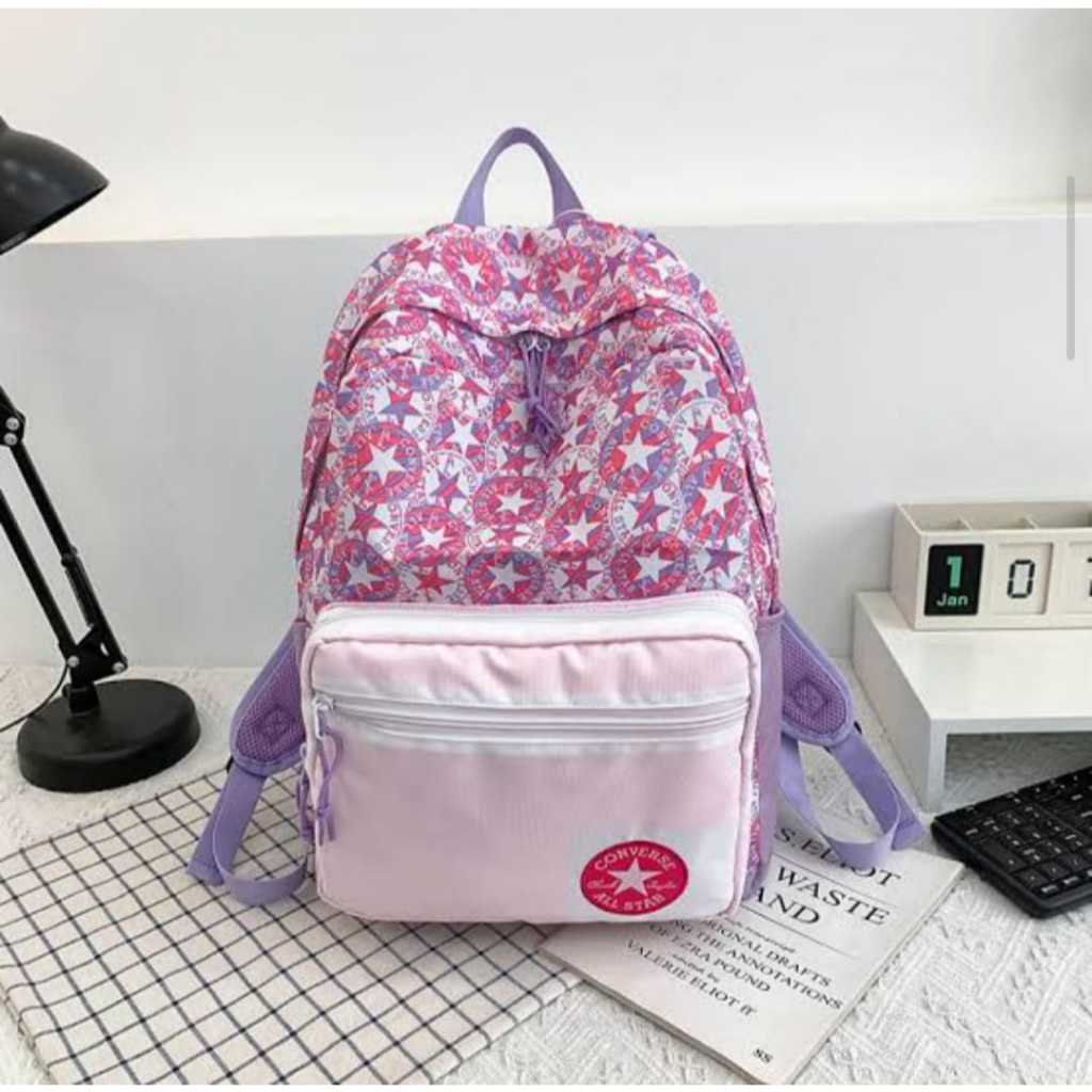 Tas Ransel Converse All Star Motif Pink/Tas Ransel Wanita Tas Ransel Converse All Star Motif Black/T