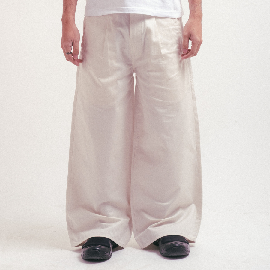 Herringbone Wide Leg Denim Pants – 606 Garb