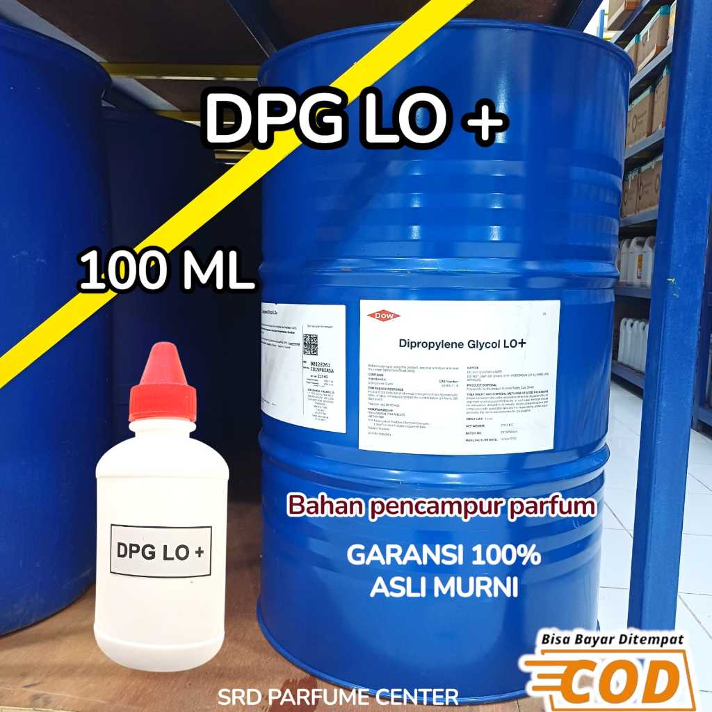 Dpg Dipropylene Glycol Dow LO+ 1kg Murni Pelarut Parfum, pencampur parfum