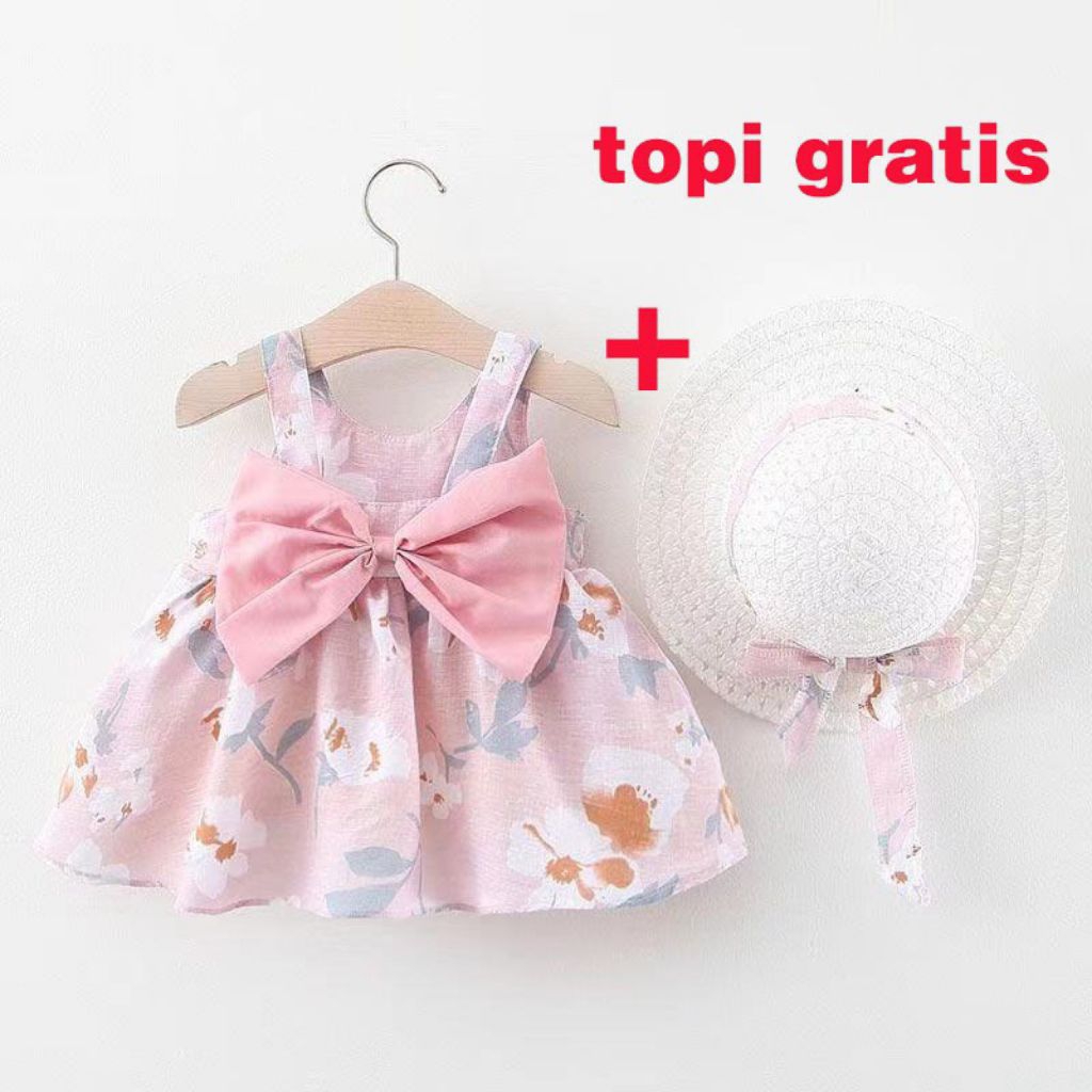Dress + Topi + admin shopee