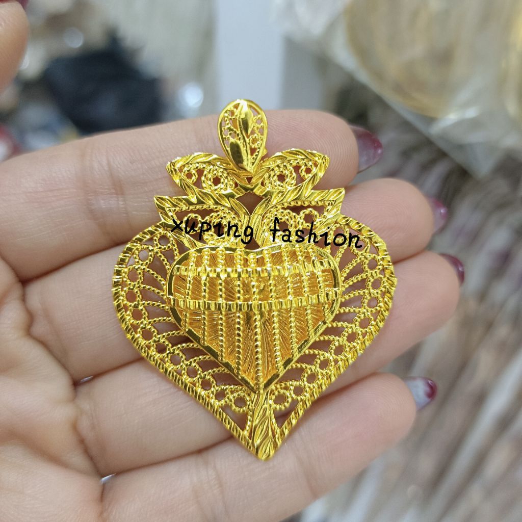 liontin bunga dubay gold mewah