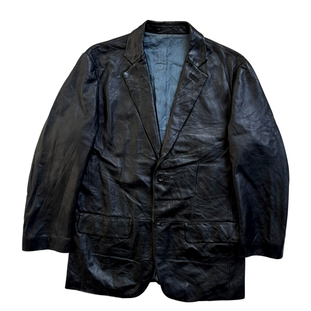 Collinbury Leather Jacket - kulit asli - size L