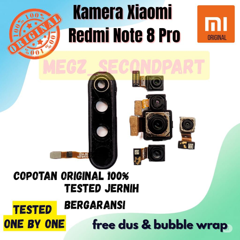 Kamera Redmi Note 8 Pro Original cabutan Tested Jernih Kamera Depan Belakang Redmi Note 8 Pro Camera