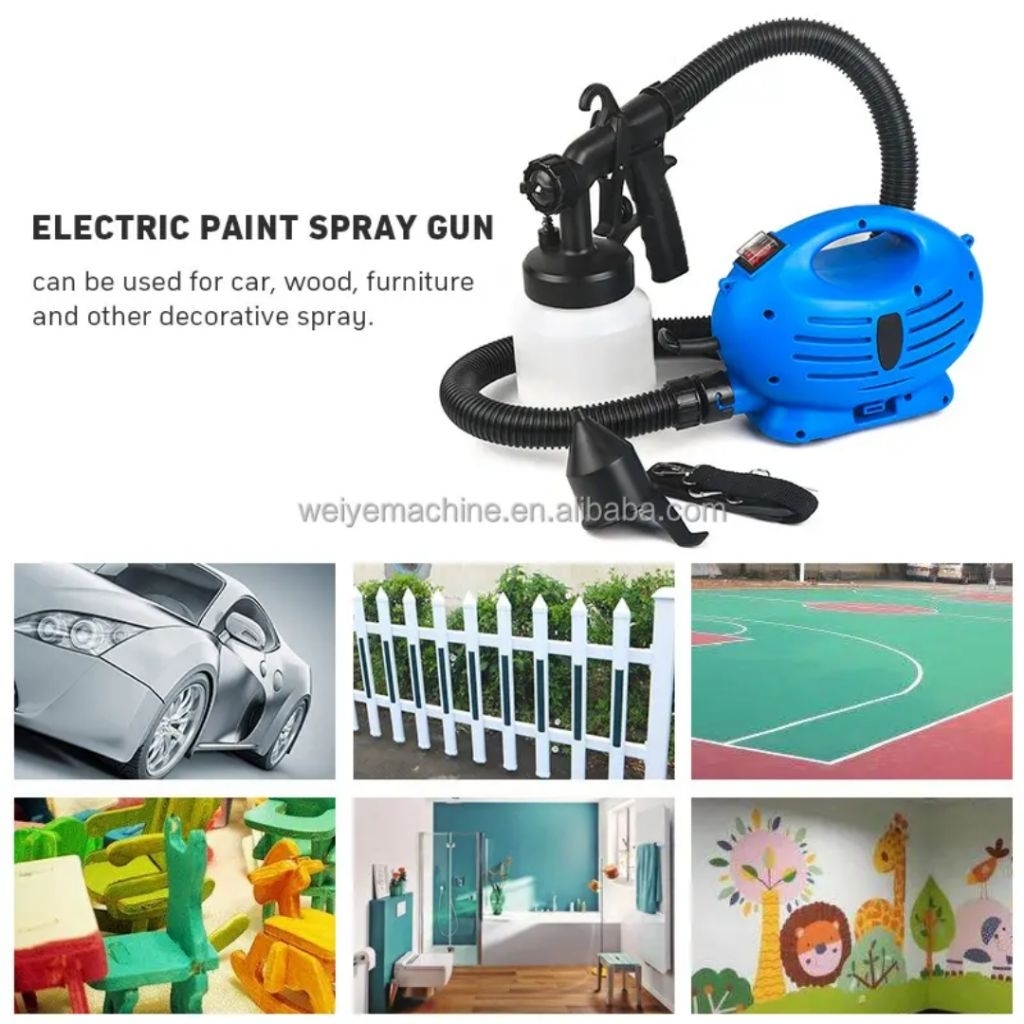 Elektric spray gun paint zoom mesin cat semprot tembok besi kayu furniture elektrik kompresor cat el