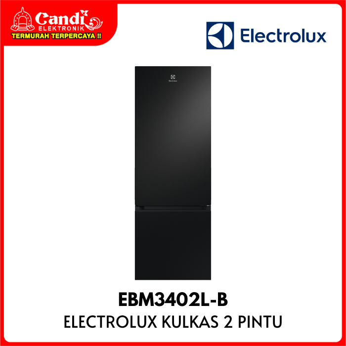 ELECTROLUX Kulkas 2 Pintu 335 Liter Inverter Freezer Bawah  EBM3402L-B