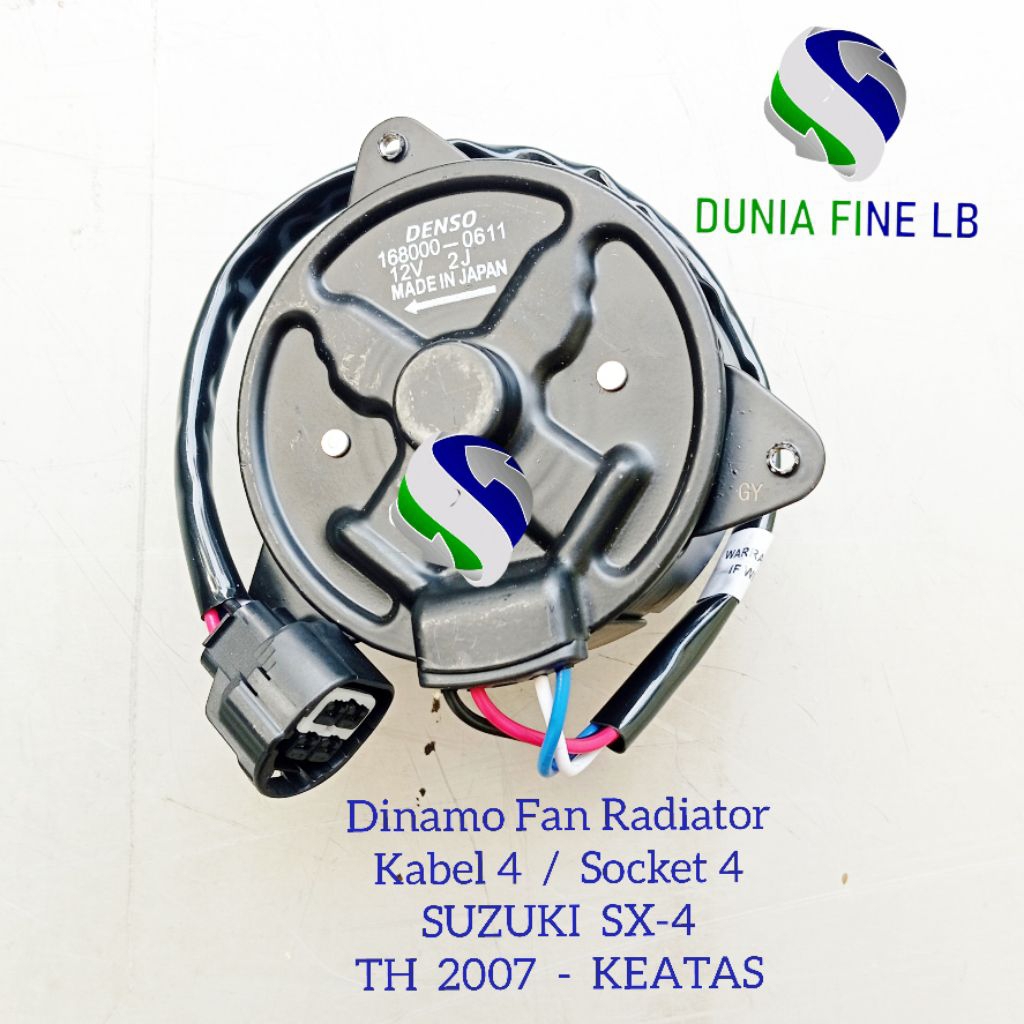 DINAMO FAN RADIATOR SUZUKI SX-4  SX 4  SX4 KABEL 4 SOCKET 4 ORI FEN RADIATOR KIPAS
