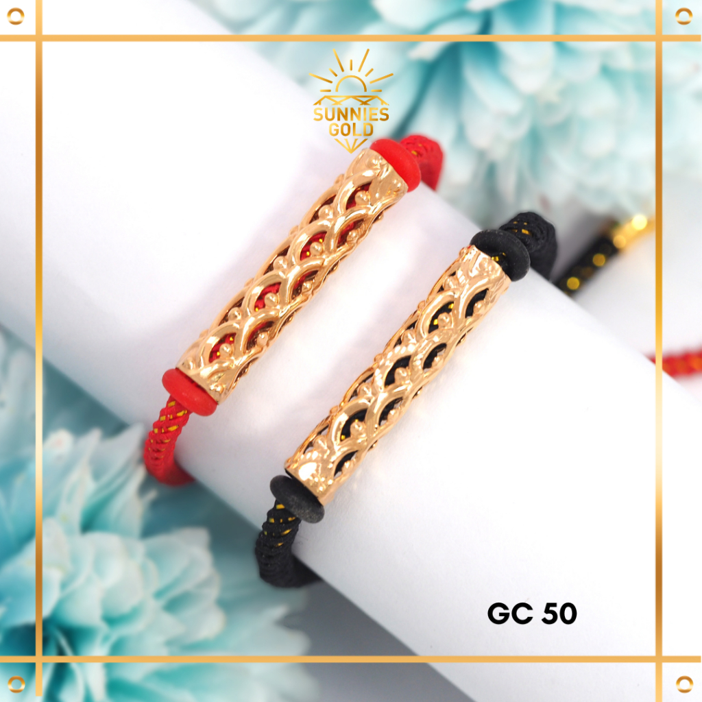 GELANG CHARM EMAS ASLI KADAR 8K CHARM BAMBU POLOS GOLD FREE GELANG SUNNIES GOLD - GC 50A