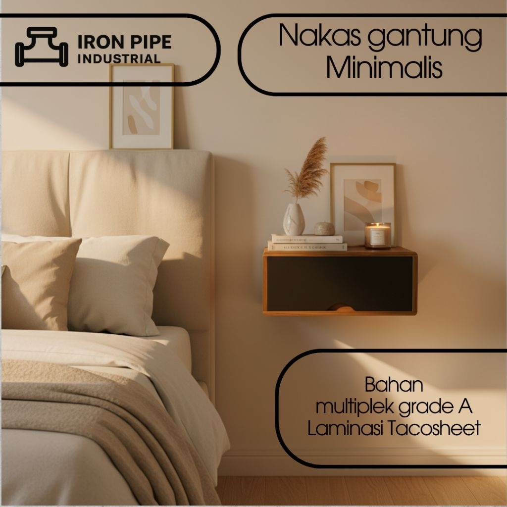 Nakas Gantung Minimalis Dinding Serbaguna