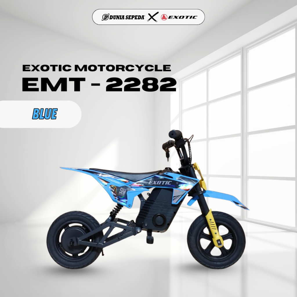 Motor Trail Anak Listrik Exotic EMT 2282 Tril Ces Casan Moto Cross - Motor Trail Anak Exotic EMT 228