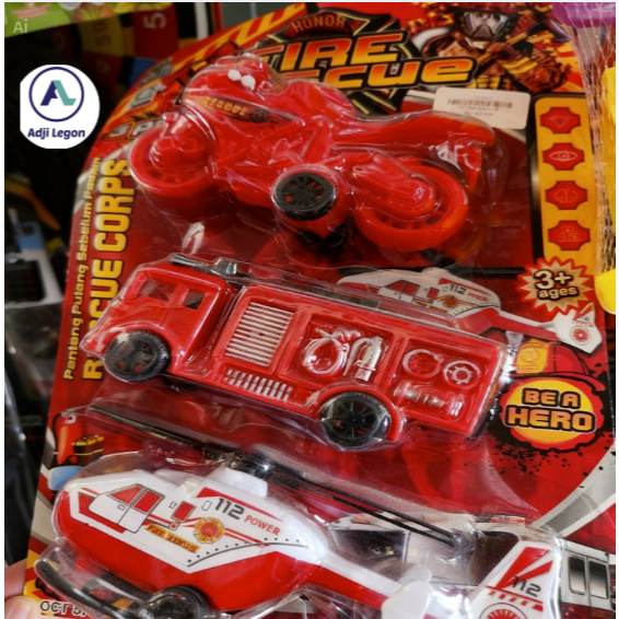 Mainan Anak Laki-Laki  Motor,Pemadam, Helikopter