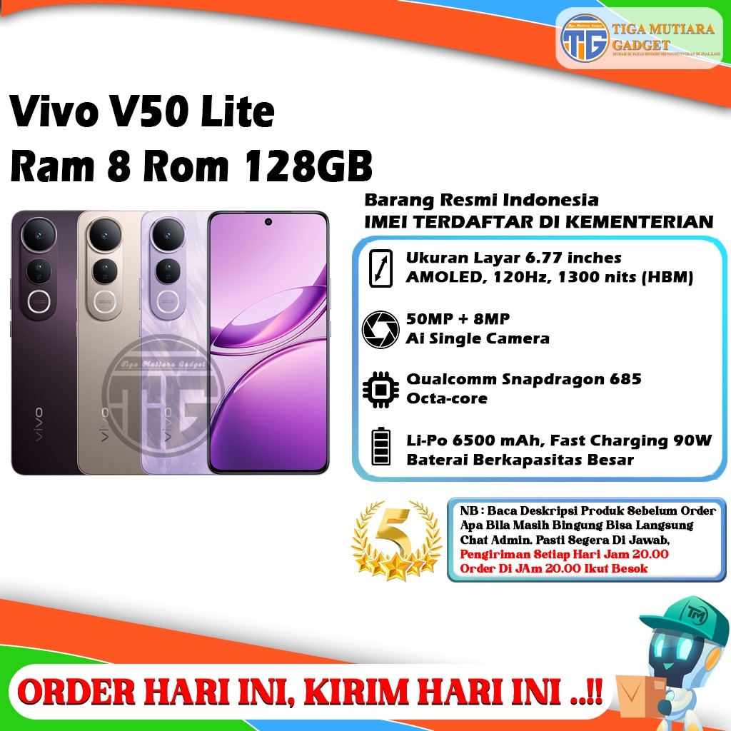 Vivo V50 Lite 4G | 5G Ram 8/128GB | Ram 8/256GB | Ram 12/512GB