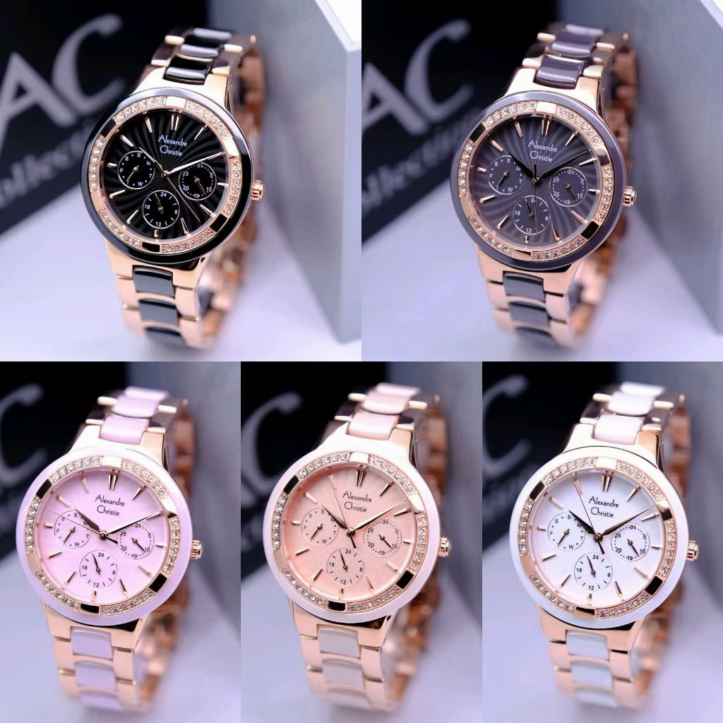 JAM TANGAN ALEXANDRE CHRISTIE 2299 / AC 2299 KERAMIK / AC 2299 WANITA