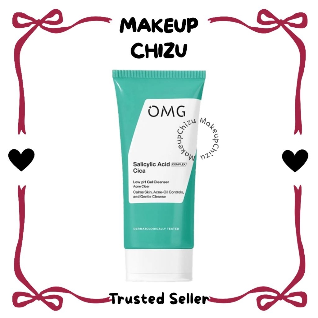 MakeupChizu - OMG Oh My Glow Salicylic Acid Cica Low pH Gel Cleanser 70ml ( Hijau ) | Pembersih Waja