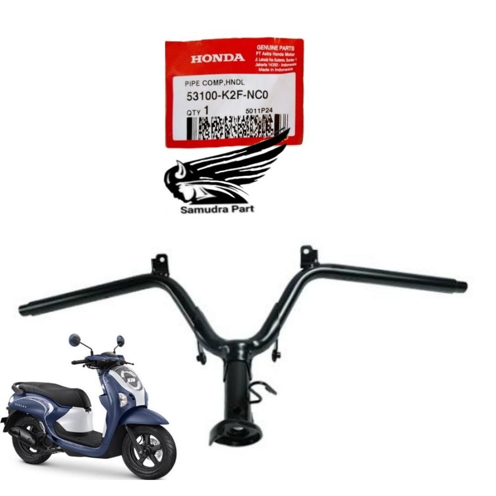 53100K2FNC0 Stang stir SCOOPY Injeksi Pipa stir New Scoopy terbaru original 53100K2FN00
