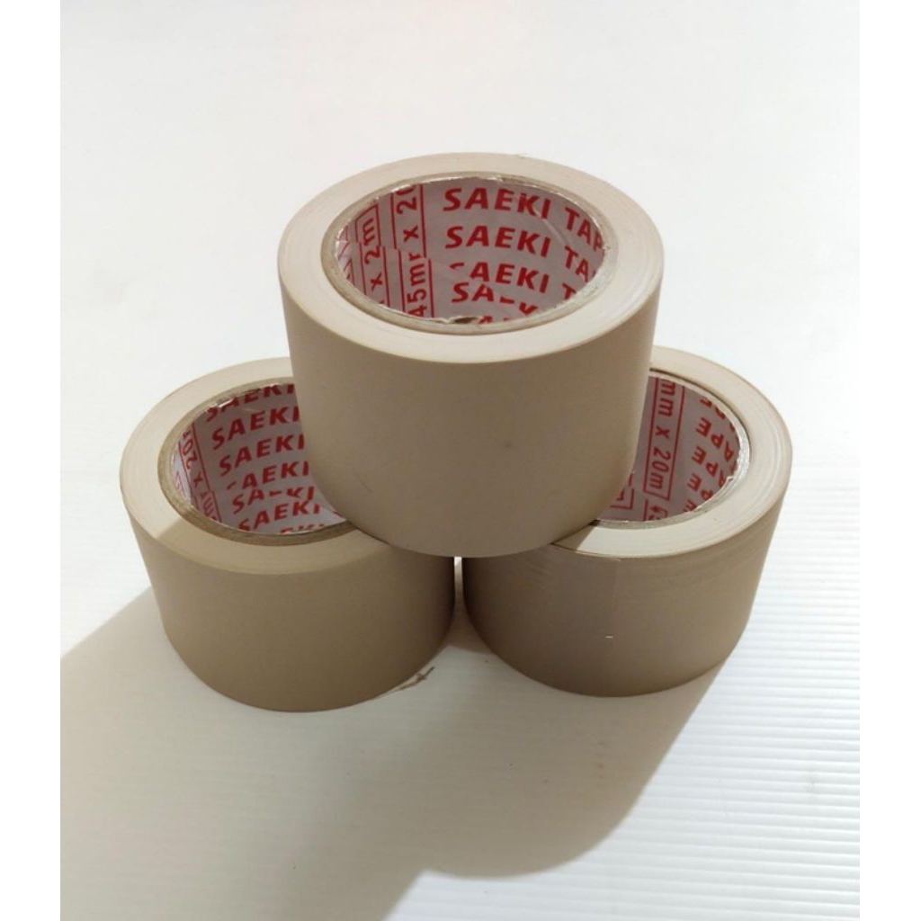 Lakban AC Duct Tape Non Lem SAEKI 45mm x 20m - Tanpa Lem, Fleksibel, Mudah Dipasang