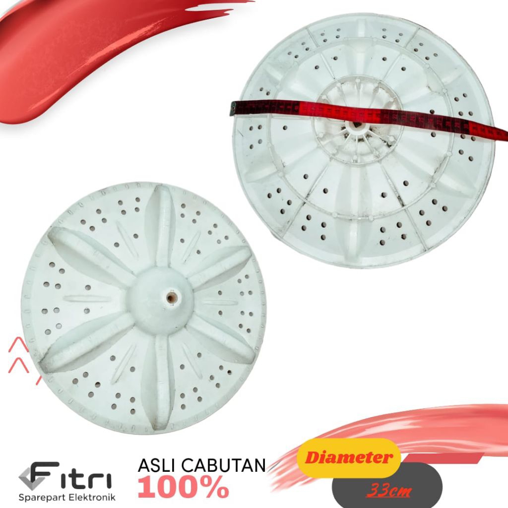 PULSATOR MESIN CUCI 2 TABUNG ORIGINAL SECOND CABUTAN– BALING / KIPAS MESIN CUCI ASLI CABUTAN BEKAS