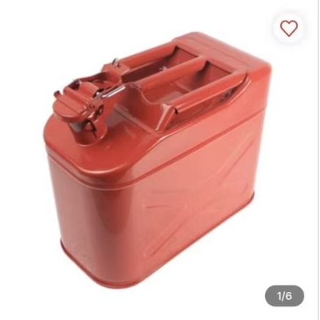 Jerigen Bahan Bakar Besi 10L Fuel Can Metal Krisbow