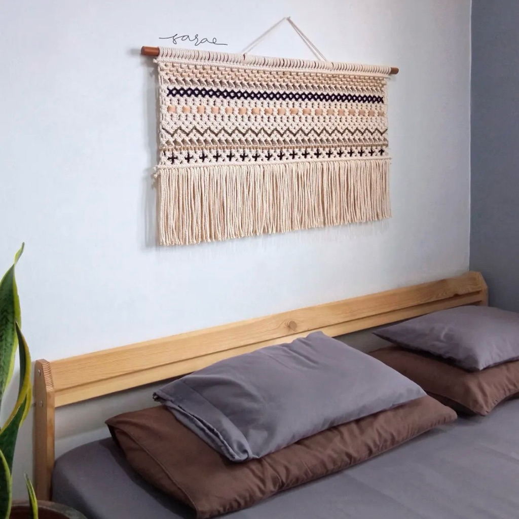 Macrame wall hanging / makrame hiasan dinding 120x80cm