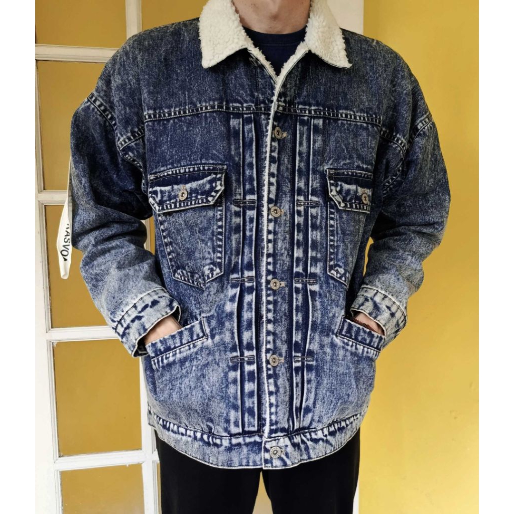 Jaket Jeans Denim RASVOA CHORE DENIM SHERPA
