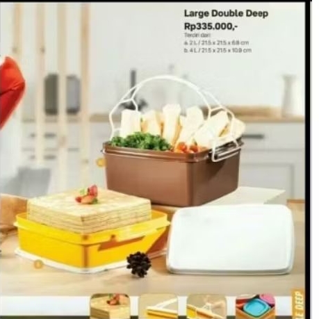 Rantang Jumbo Tupperware Large Double Deep Tupperware