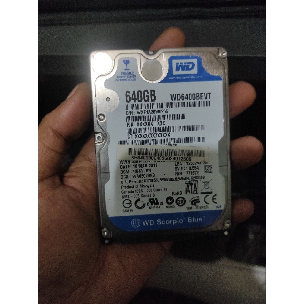 HDD 640 GB Western Digital