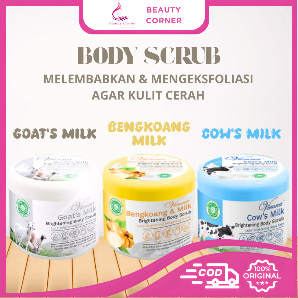 VIENNA BRIGHTENING BODY SCRUB 250GR BPOM - LULUR MANDI VIENNA 250G