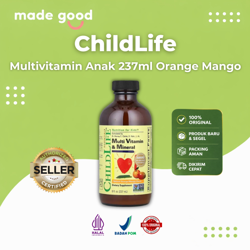 ChildLife Multivitamin & Mineral 237ml Orange Mango – Vitamin Anak Daya Tahan Tubuh