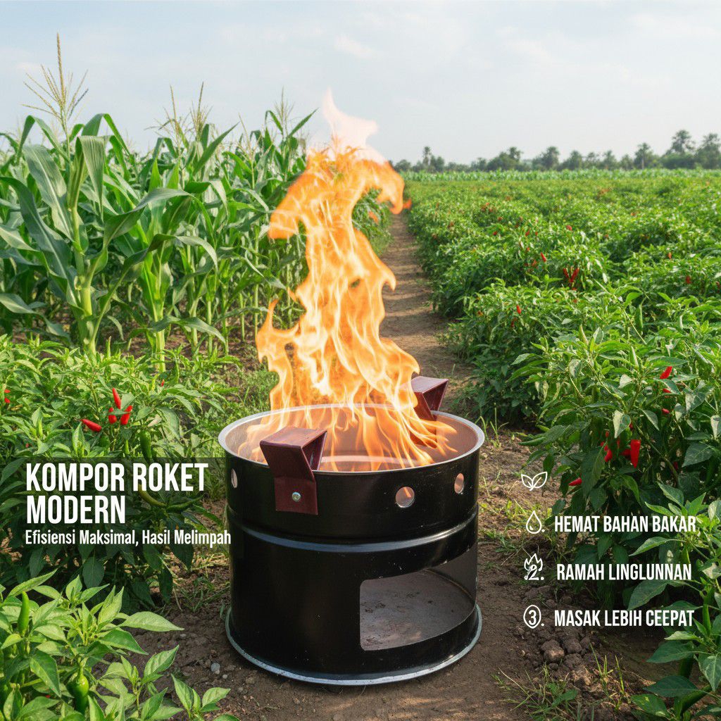kompor tradisional tanpa Gas LPG bahan bakar arang kayu ranting