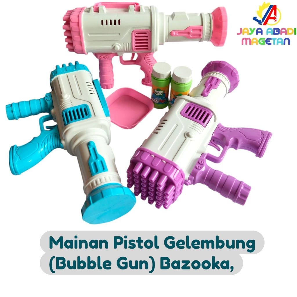 MAINAN PISTOL GELEMBUNG UNTU ANAK ANAK/BUBBLE GUN BAZOOKA