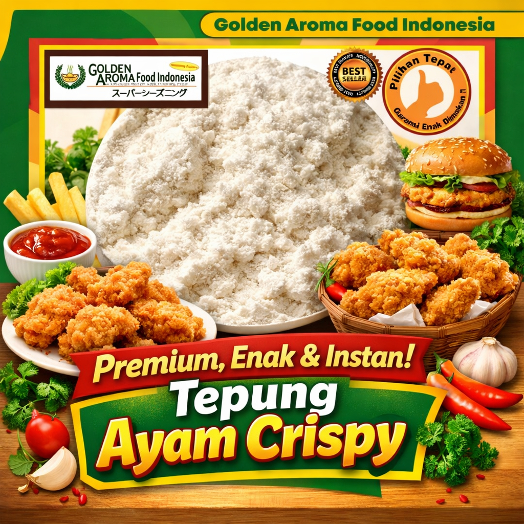Tepung Ayam Crispy Gafi 1Kg Bumbu Gurih Renyah Anti Gagal Tepung Kentucky Fried Chicken Cocok untuk 