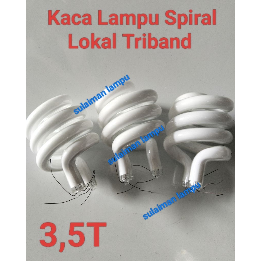 Kaca Lampu Spiral Lokal Triband 3,5T