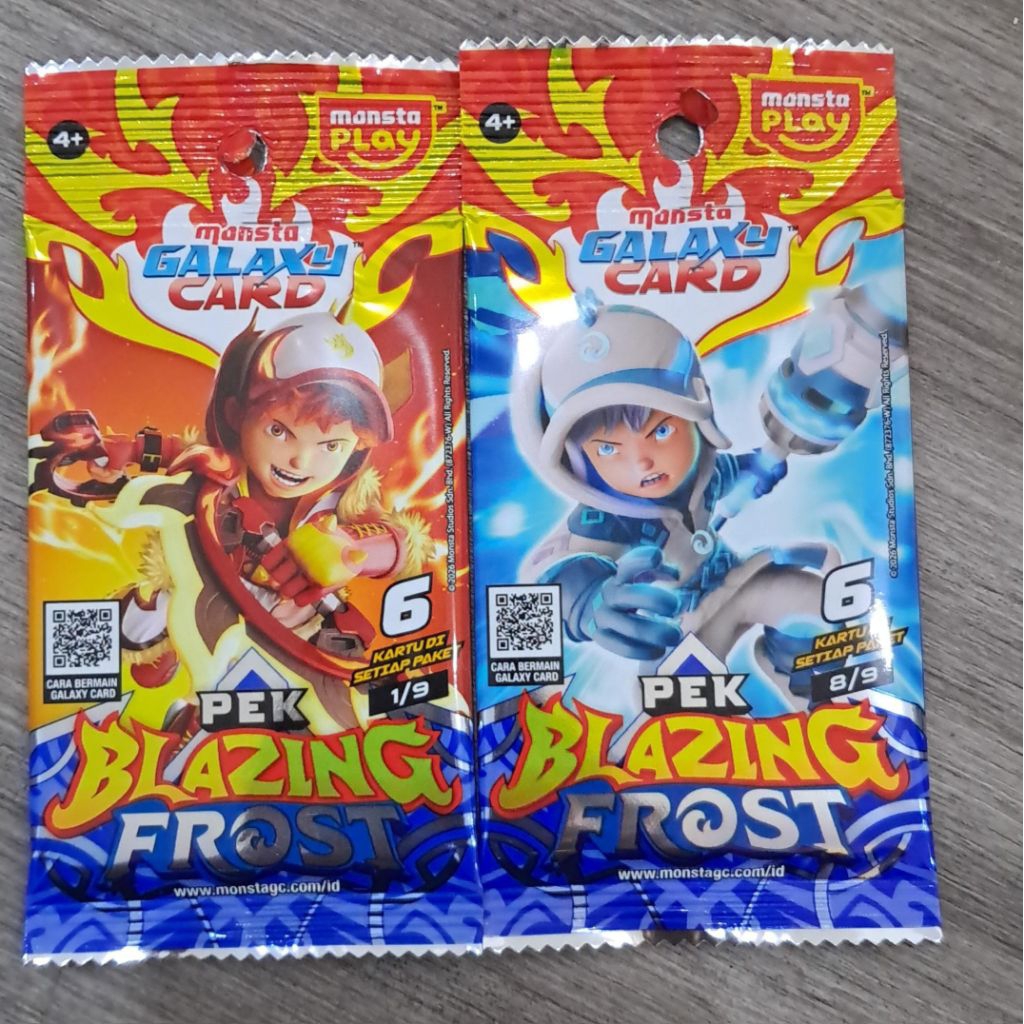 BOBOIBOY GALAXY CARD NOVA BLIZZARD BLAZING FROST INDONESIA