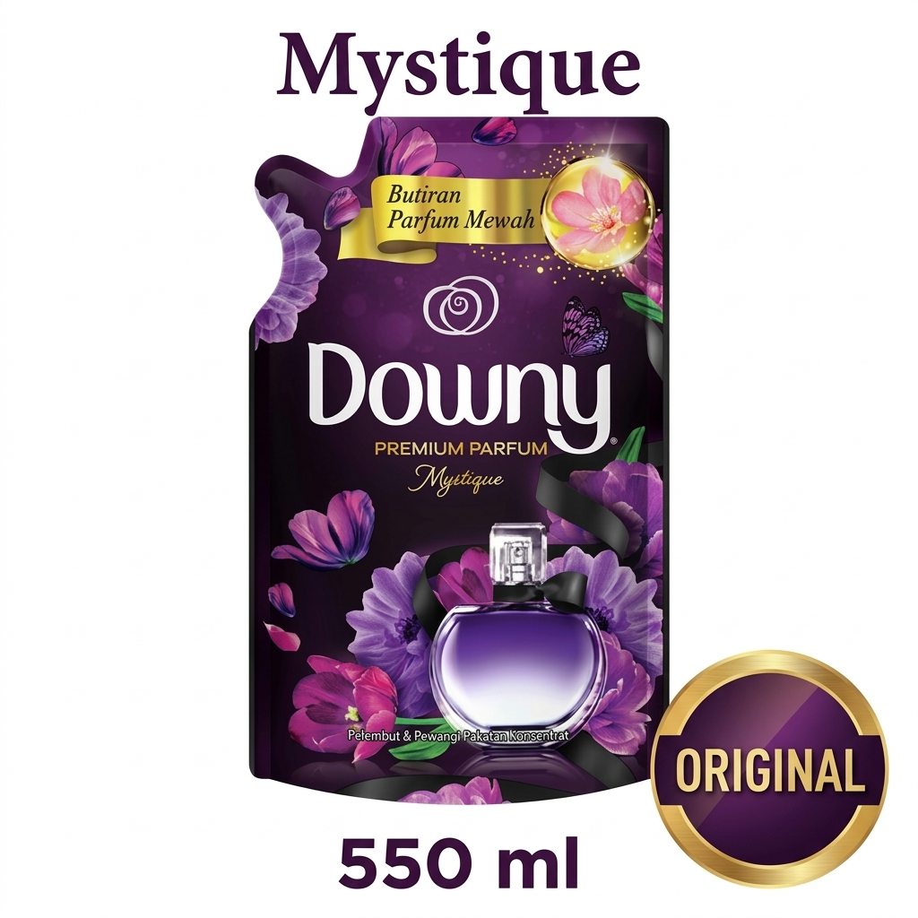 Downy Premium Parfum Mystique Refill 550ml – Pewangi dan Pelembut Pakaian Konsentrat