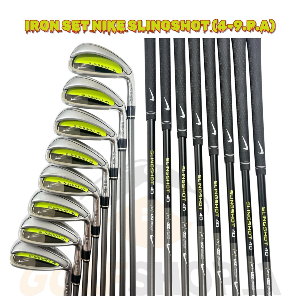 Stick Golf Man Iron Set Nike Slingshot Shaft Graphite Flek Reguler 8Pcs Second Original