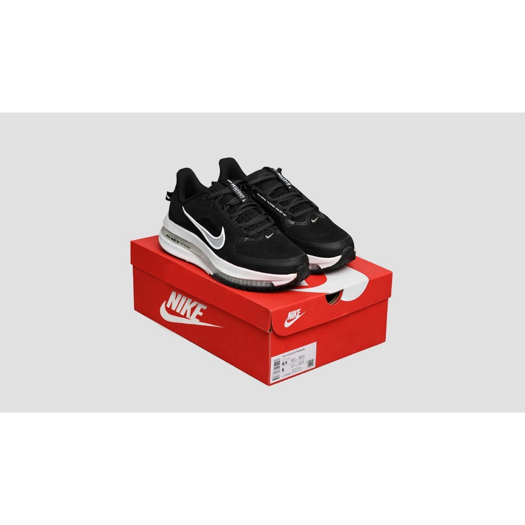 SUPER PREMIUM Nk Air Zoom Pegasus Black White Premium Airscape Sneakers Casual Running Gym Olahraga 