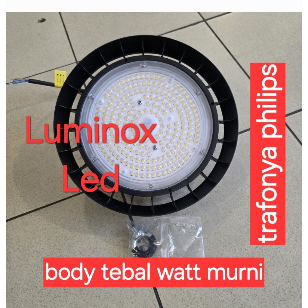 lampu gantung industri ufo led trafonya philip 100w 100 watt / highbay ufo smd 100watt 100w 220volt