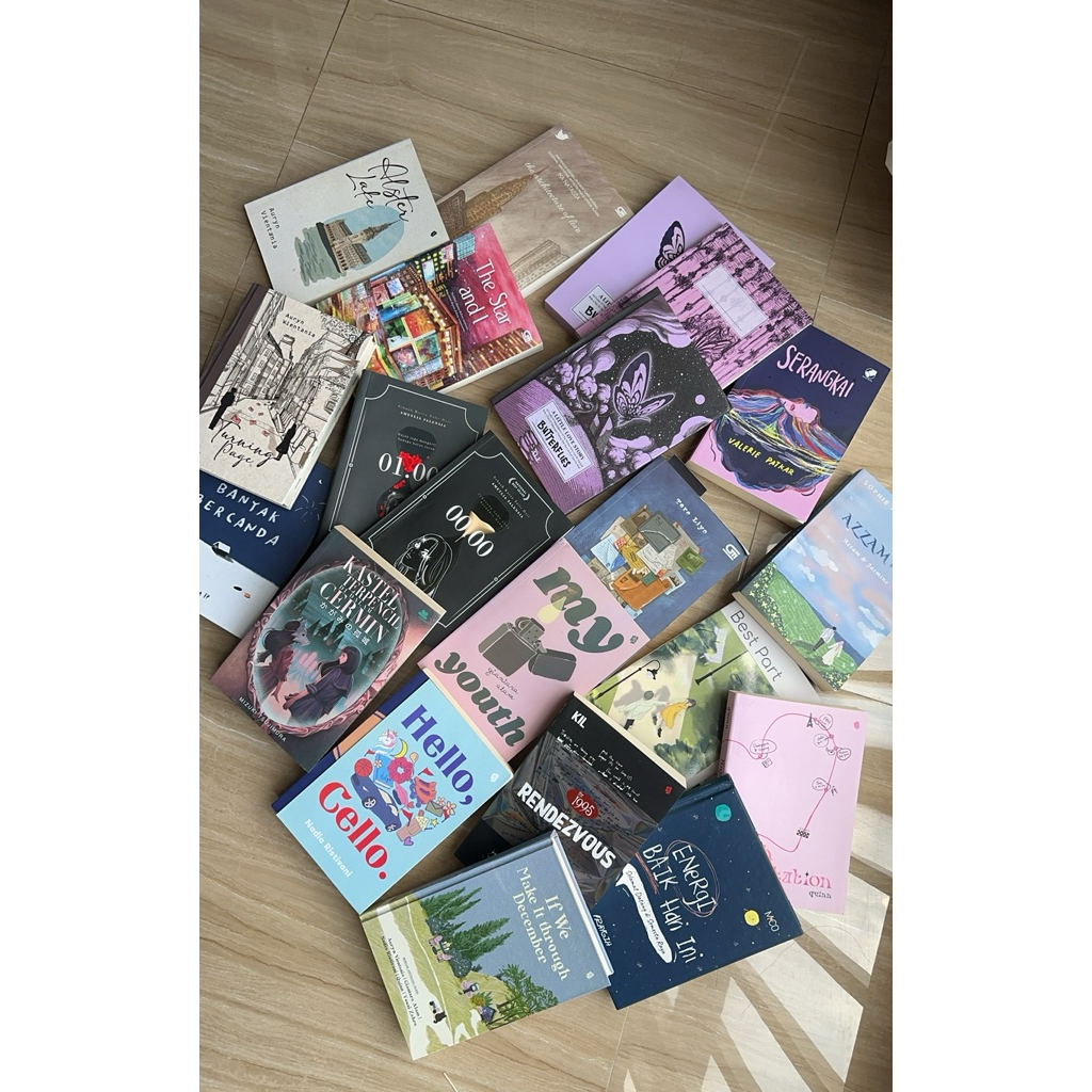 PRELOVED NOVEL || butterflies, serangkai, azzamine, the architecture of love, alster lake, turning p