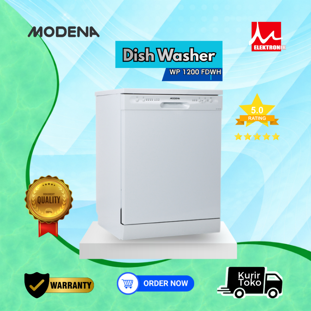 MODENA Dishwasher - WP 1200 FDWH MESIN CUCI PIRING