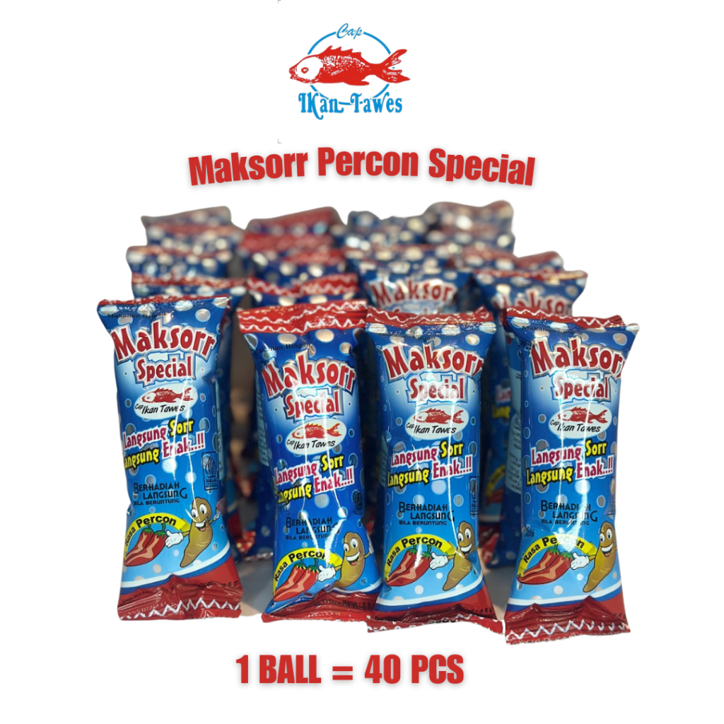 [RENTENGAN] Maksorr Percon Special Cap Ikan Tawes 1 Ball (isi 40 pcs) Enak Lezat Gurih