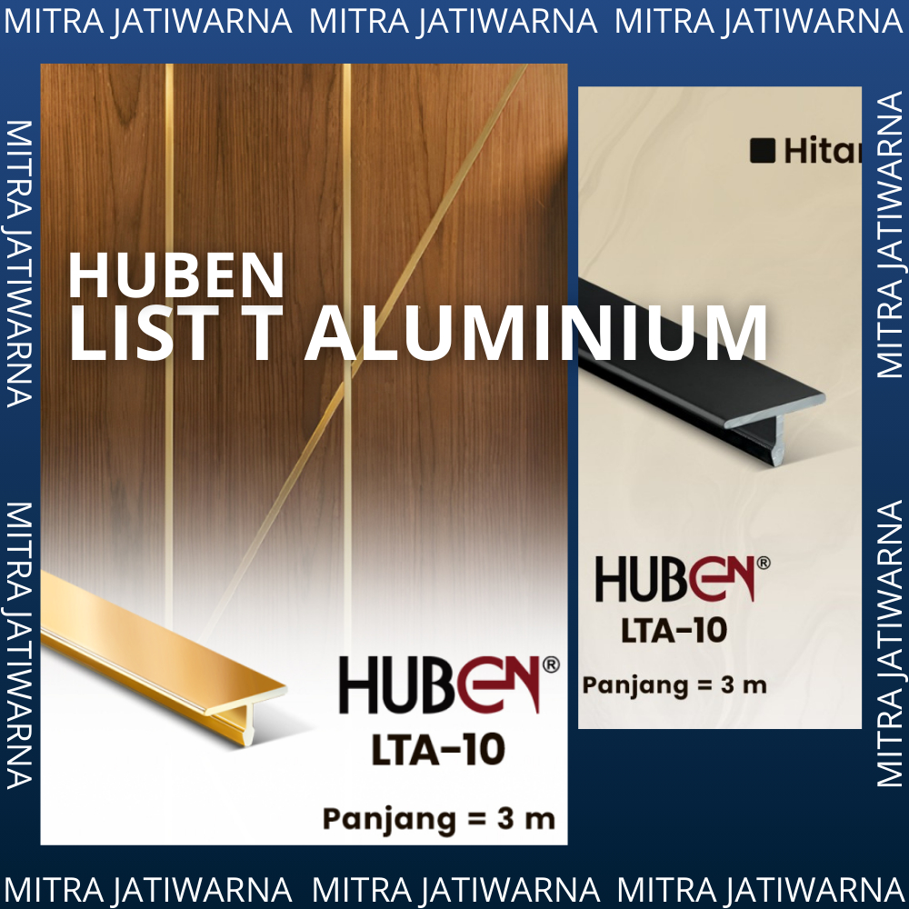 List T Aluminium LTA-10 / List hitam dan gold / list percantik rumah / instan / bandung