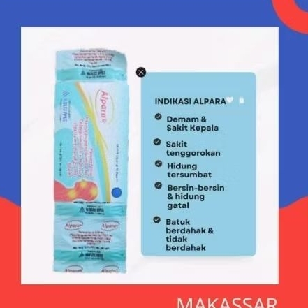 alpara obat batuk dan pilek 1strip 10 tablet