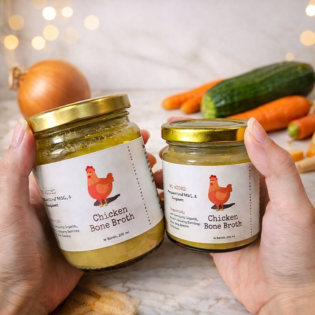 Chicken bone broth / kaldu tulang ayam kampung kental organik / beef bone broth /kaldu tulang sapi k