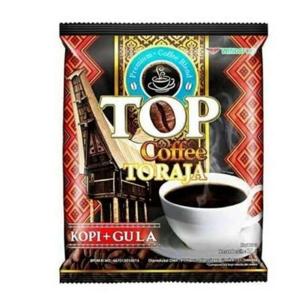 TOP Coffee Toraja (Kopi+Gula) Sachet - 25 Gram/renceng