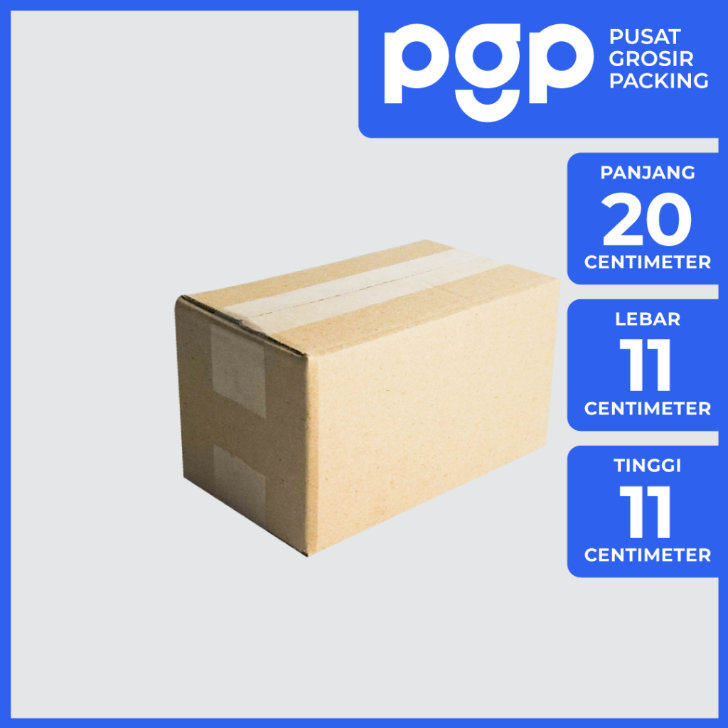Kardus Packing Polos Ukuran 20x11x11 CM - Box Pengemasan / Dus Karton Paket Premium